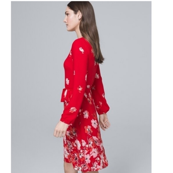 WHBM Floral- Print Soft A-Line Dress - Picture 2 of 9